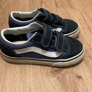 Vans blue and white toddler sneakers